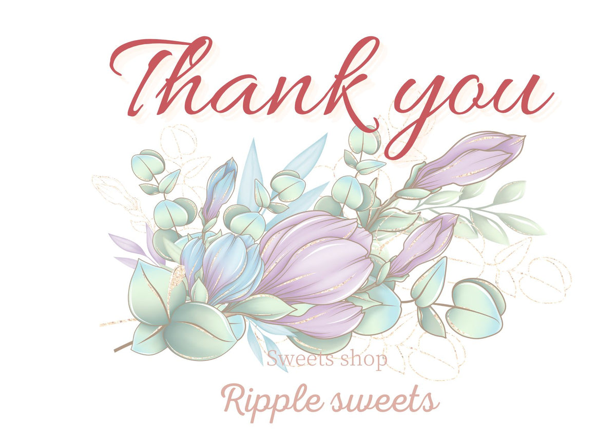 Thank you card– Ripple sweets